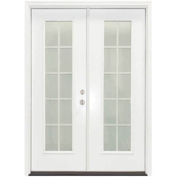 Steves & Sons 71 in. x 78 in. Prehung Left-Hand Inswing 10-Lite Patio Door