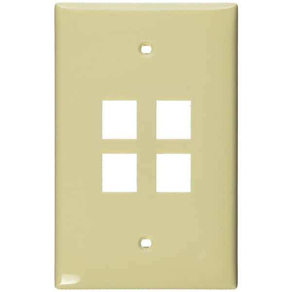 Leviton White 1-Gang Audio/Video Wall Plate (1-Pack)
