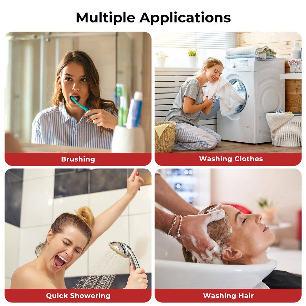 Camplux 14kW White Tankless Electric Water Heater with Digital Display