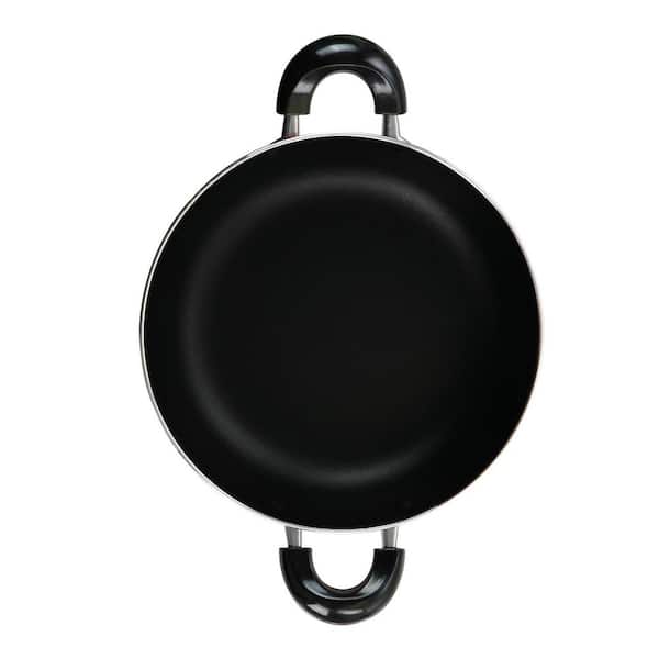 Large Frying Pan Deep 5 qt Glass Lid Top Cover Eco Non Stick Chef