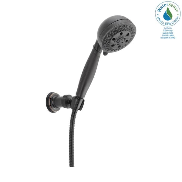 Delta 5-Spray Patterns Wall Mount Handheld Shower Head 1.75 GPM with H2Okinetic in Venetian Bronze