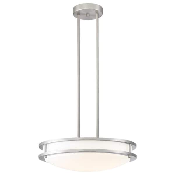 Solero 25-Watt Brushed Steel Integrated LED Pendant