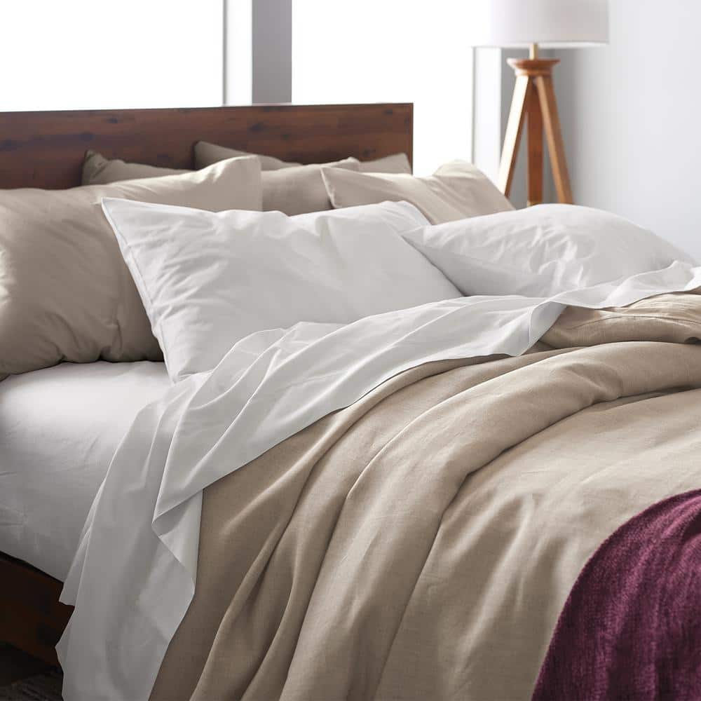 Ivory California King Bamboo Cotton Deep Pocket Sheet Set