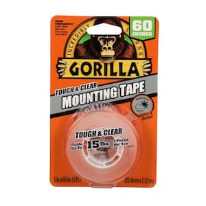 1 in. x 1.67 yds. Tough and Clear Mounting Tape (2-Pack)