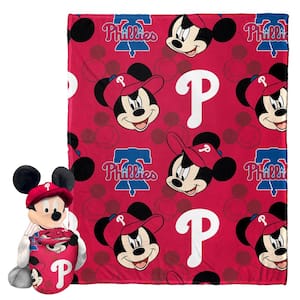 MLB Phillies Pitch Crazy Mickey Hugger Pillow & Silk Touch Throw Blanket Set