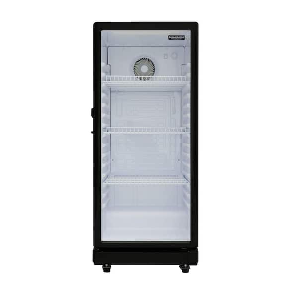 21 In. 6.0 cu. ft. Beverage Refrigerator Commercial with Glass Door in Black