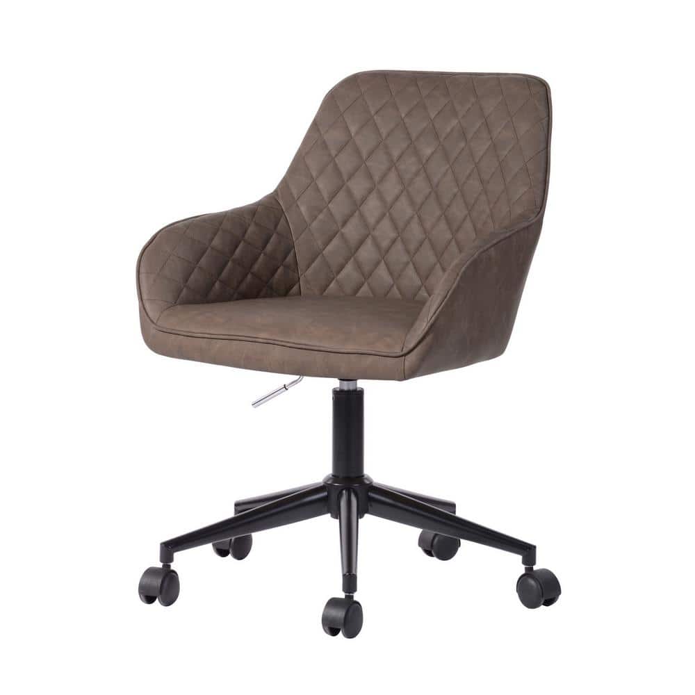 Homy Casa Soft Vintage Office chair BAYNES VINTAGE BROWN - The Home Depot