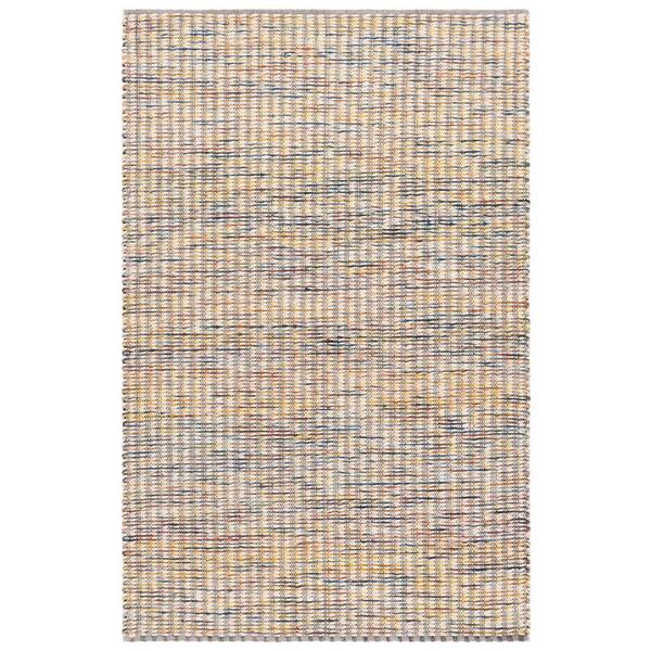 Natura 3 ft. x 5 ft. Gold/Ivory Abstract Distressed Striped Area Rug