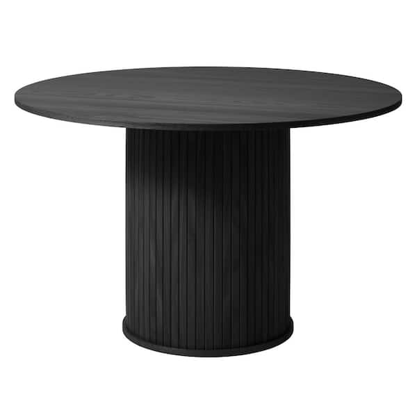 Nyhus Nebula 47 in Round Black Oak Wood Table (Seats 4)