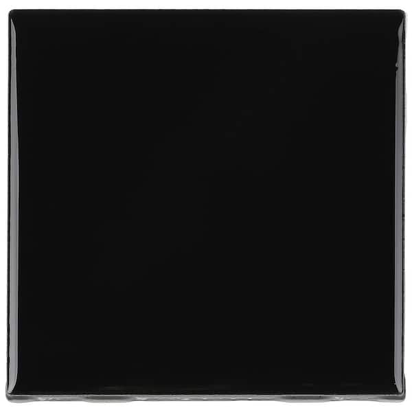 Daltile Restore Black 4-1/4 in. x 4-1/4 in. Glazed Ceramic Wall Tile ...