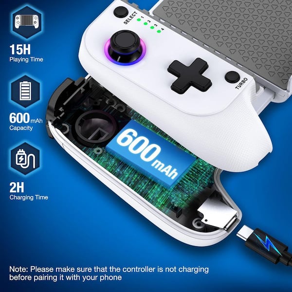 OBJLGEV Mobile Gaming Controller iPhone Android Compatible with