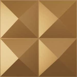 11-7/8 in. W x 11-7/8 in. H Tirana EnduraWall Decorative 3D Wall Panel, Gold (12-Pack for 11.76 Sq.Ft.)