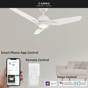Tilbury 56 in. Dimmable LED Indoor/Outdoor White Smart Ceiling Fan with Light and Remote, Works with Alexa/Google Home