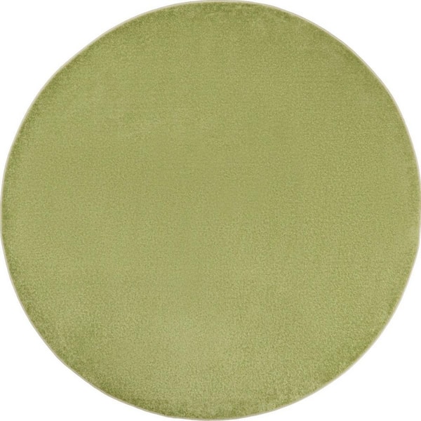 Green 8 ft. x 8 ft. Woven Polypropylene Indoor/Outdoor Area Rug