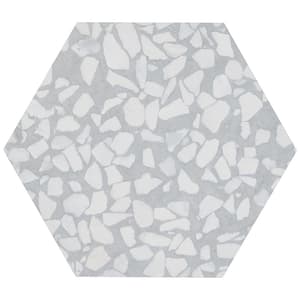 Fusion Hex Slate Terrazzo 9.13 in. x 10.51 in. Matte Porcelain Floor and Wall Tile (8.07 sq.ft. / Case)