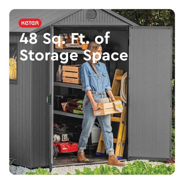 Keter Darwin 6 ft. W x 8 ft. D Outdoor Durable Resin Plastic