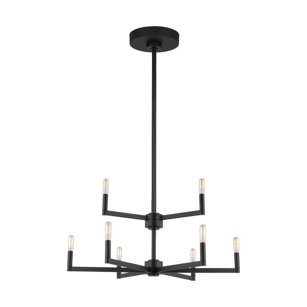 Fullton 9-Light Midnight Black Incandescent Chandelier