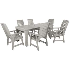 Weatherly 7-Piece Rectangular Plastic Outdoor Dining Set 72 in. x 42 in.