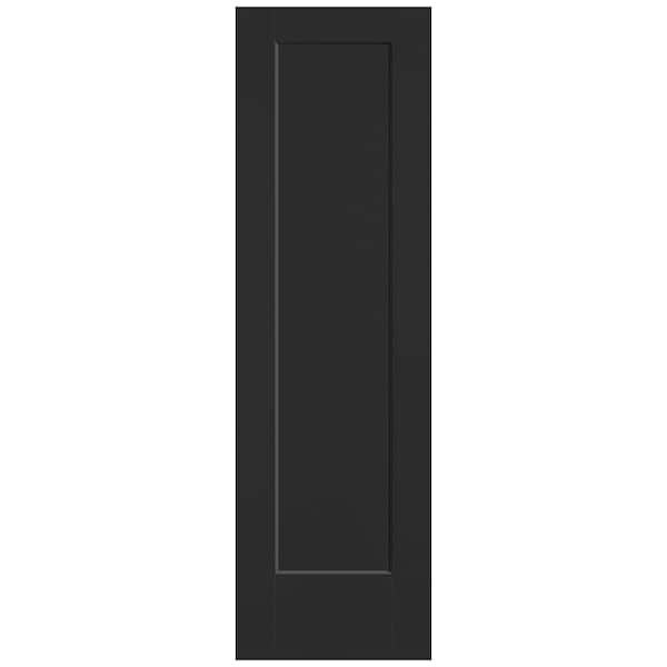 Masonite 24 in. x 80 in. 1-Panel Lincoln Park Single Bore Solid Core Jet Black Molded Composite Interior Door Slab
