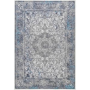 Delores Transitional Persian Blue Doormat 3 ft. x 5 ft. Area Rug