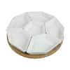 Elama 6-Compartment White Lazy Susan Appetizer and Condiment Server Set 98596458M