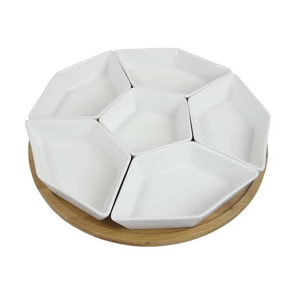 Elama Lazy Susan Appetizer and Condiment Server Set