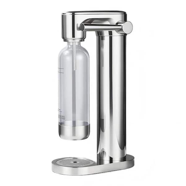 Manual Stainless Steel Soda Maker, Home Water Carbonator with BPA-Free Bottle, Fits 60L CO₂ Cylinders