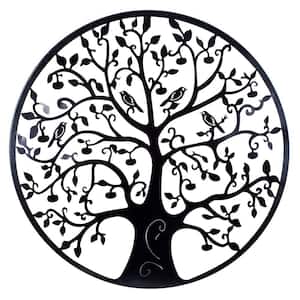 24 in. Dia Tree of Life Metal Wall Outdoor Decor