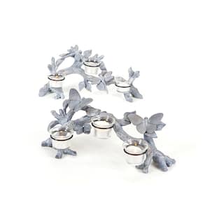 14 in. Garden Getaway Butterfly and Dragonfly Votive Candle Holders (Set of 2)