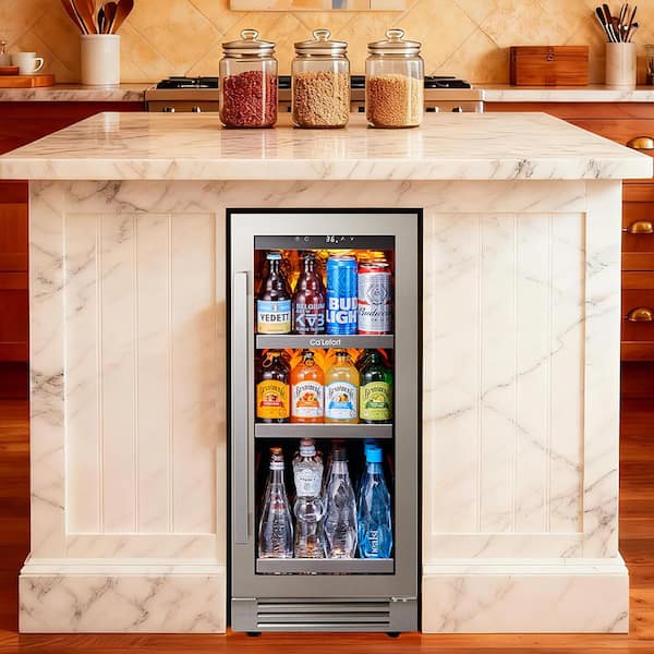Ca'Lefort 15 in. 100 (12 oz.) Cans Beverage Cooler Refrigerator Soda Drink Mini Fridge Built-in or Freestanding Frost-Free