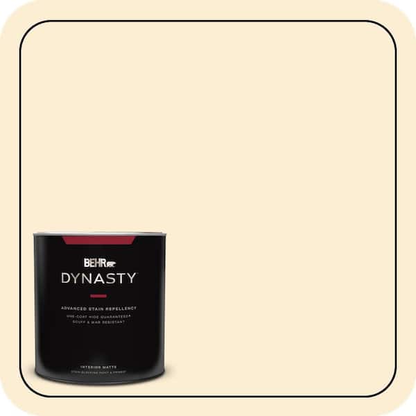 BEHR DYNASTY 1 qt. #ICC-90 Butter Yellow Matte Interior Stain-Blocking Paint & Primer