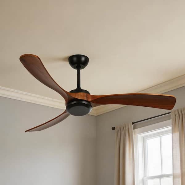 FEKZO 72 in. Indoor Black Downrod Mount Standard Ceiling Fan with
