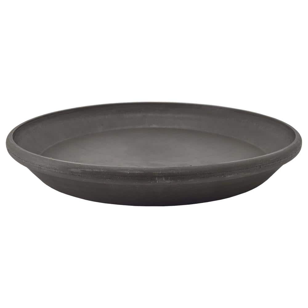 Single Slip 10 in. Dia Dark Charcoal PSW Saucer