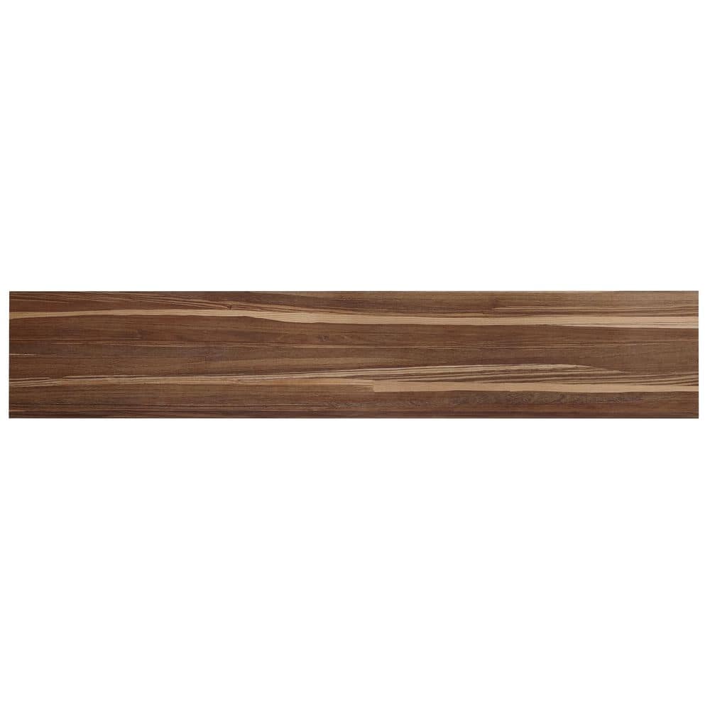 Elm Walnut Brown 8.66 in. x 0.27 in. Wood Look Matte Porcelain Floor and Wall Tile Sample price history on PriceWatchPro