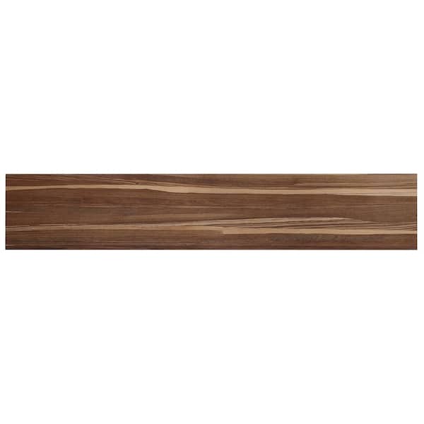 Ivy Hill Tile Elm Walnut Brown 8.66 in. x 0.27 in. Wood Look Matte Porcelain Floor and Wall Tile Sample