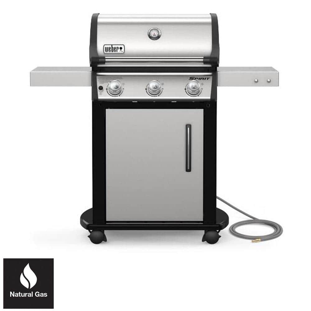 Weber Spirit S-315 3-Burner Natural Gas Grill in Stainless Steel 47502001 -  The Home Depot