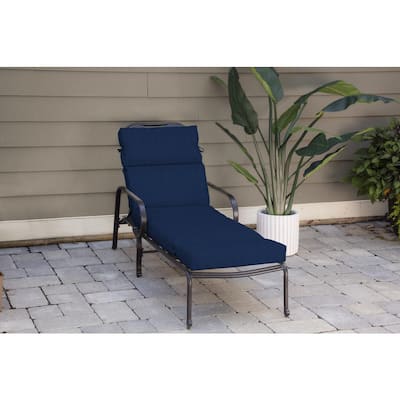 Modern by Dwell Patio/Outdoor Lounge Chair Cushion NEW Set of 2 Navy Blue