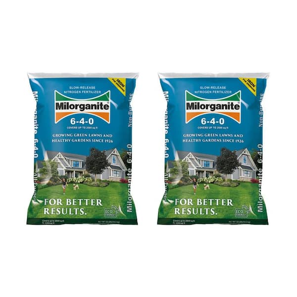 32 lbs. 2,500 sq. ft. Organic Plant Fertilizer Slow-Release Nitrogen Garden and Lawn Fertilizer 6-4-0 2 Pack