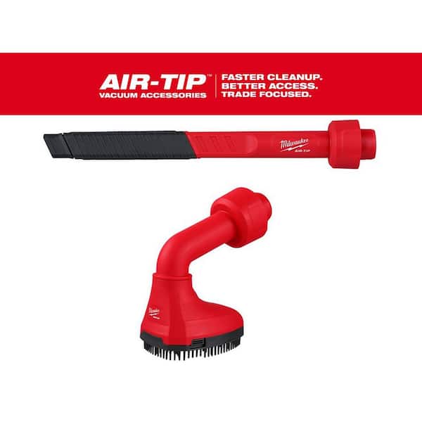 AIR-TIP 1-1/4 in. - 2-1/2 in. Flexible Long Reach Crevice Tool and Swivel Brush Kit For Wet/Dry Shop Vacuums (6-Piece)