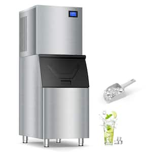 22 in. Commercial Ice Maker 500 lbs. /24 H Freestanding Stainless Steel Ice Maker Full Size Cubes with 350 lbs. Storage