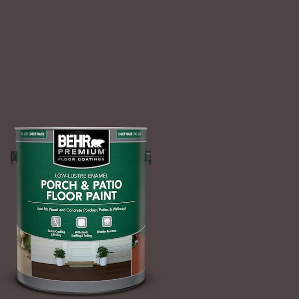 BEHR PREMIUM 1 gal. #N110-7 Black Garnet Low-Lustre Enamel Interior/Exterior Porch and Patio Floor Paint