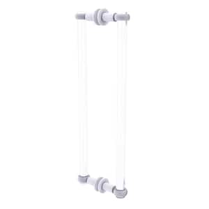 Clearview 18 in. Back to Back Shower Door Pull with Twisted Accents in Matte White