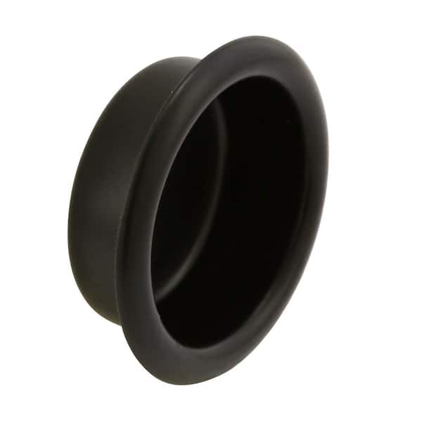 Prime-Line CLOSET DOOR FINGER PULL, 3/4 in., MATTE BLACK