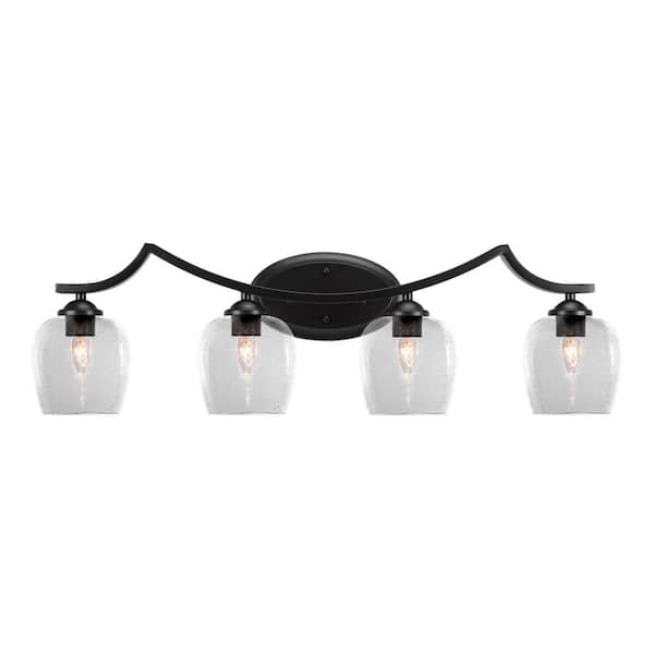 Unbranded Cleveland 8 in. 1-Light Matte Black Vanity Light