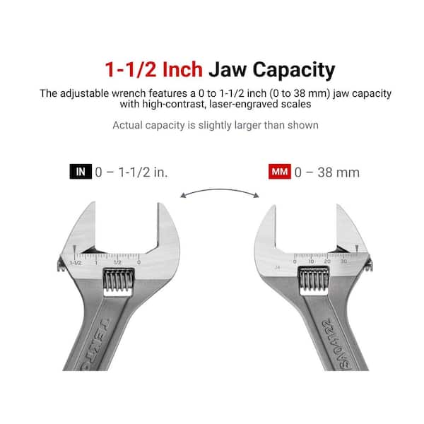 Adjustable Wrench Set, 2-Piece (6, 9 in.) - 1-1/2 in. Jaw Capacity