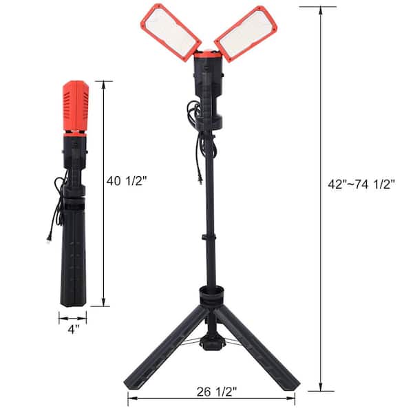 BeamBox 120-Volt LED Work Light with Telescoping Tripod, 10000