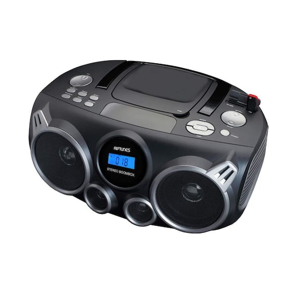 Wireless - USB/SD Streaming, Home Stereo Boombox RIPTUNES - Depot M-CDB490BTK-974 The Audio Black MP3/CD, Plus