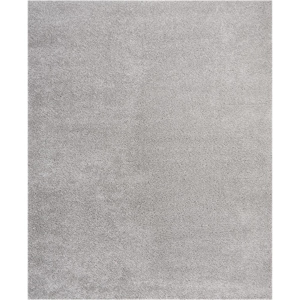 Nourison Malibu Shag Silver 8 ft. x 10 ft. Shag Contemporary Area Rug