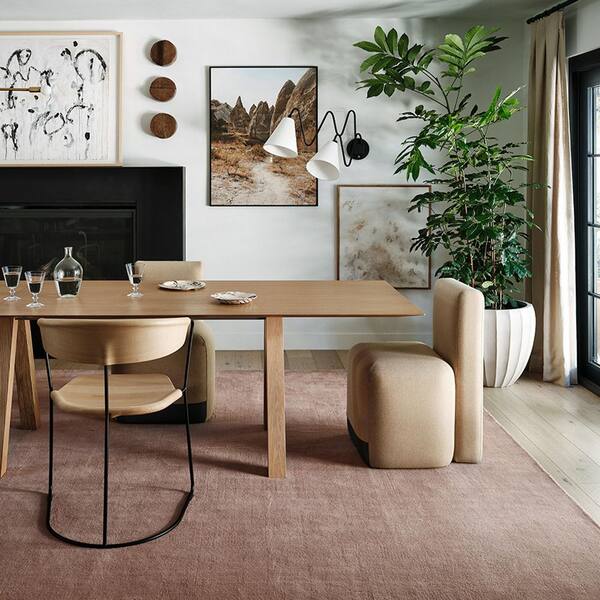 Frenshe Interiors Maru Wool Blush 9 ft. x 12 ft. Indoor/Outdoor Patio Rug
