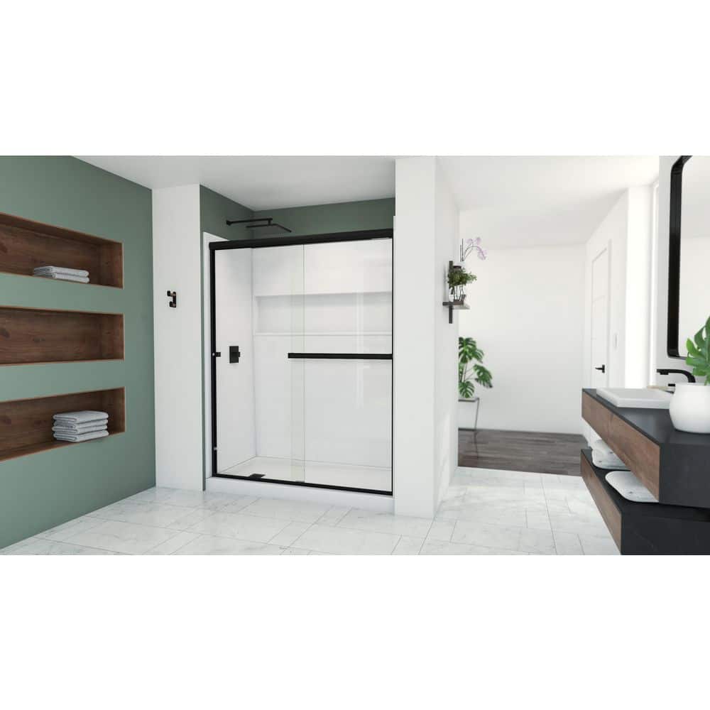 Bootz Aloha 56-60 in. W x 70 3/8 in. H Semi-Frameless Sliding Shower Door i